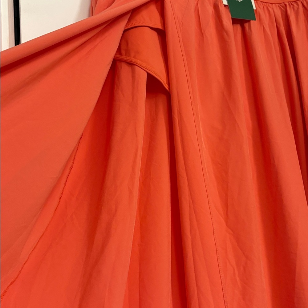 HALARA NWT Women's Vibrant Orange Maxi Breezeful Skirt with built-in bloomers XL - Picture 2 of 6